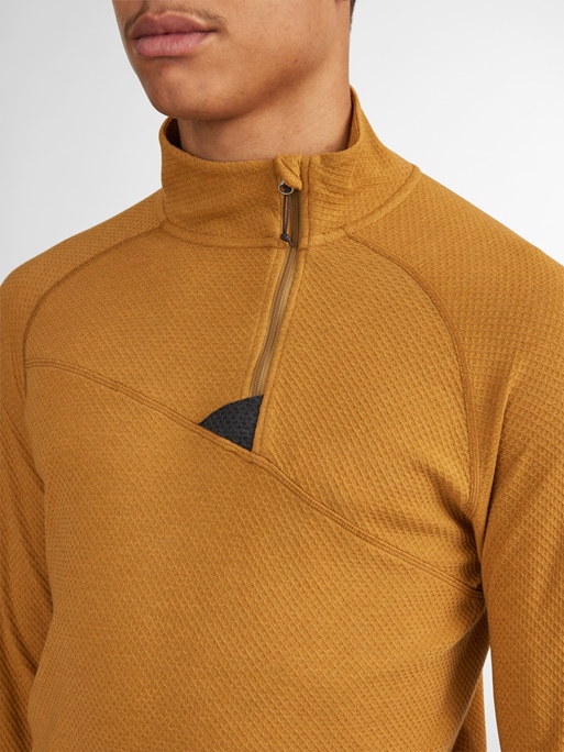 10055 - Huge Half Zip Sweater M's - Mustard