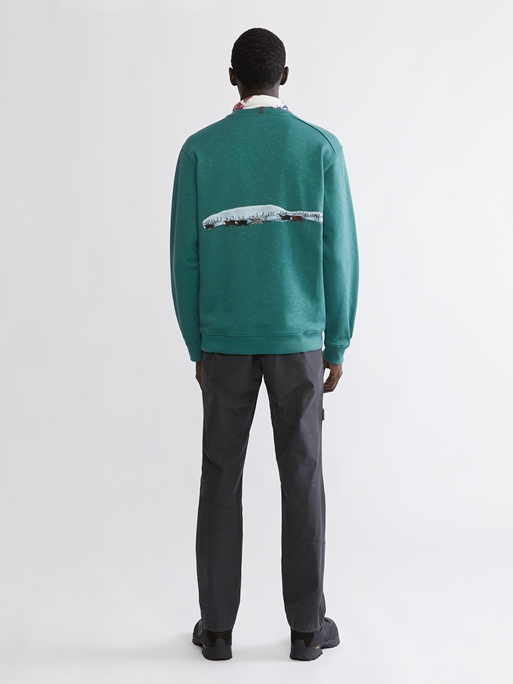 10307 - Turid Crew Sweater Britta M's - Deep Green