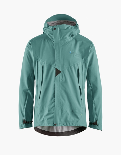 Klättermusen Asynja Waterproof Rain Jacket in brush green color.